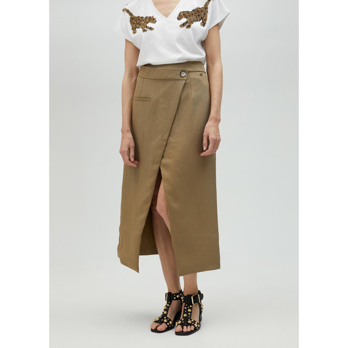 Gonna con incrocio sul davanti