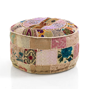 Tomasucci Pouf rond YARA PATCH BEIGE Beige