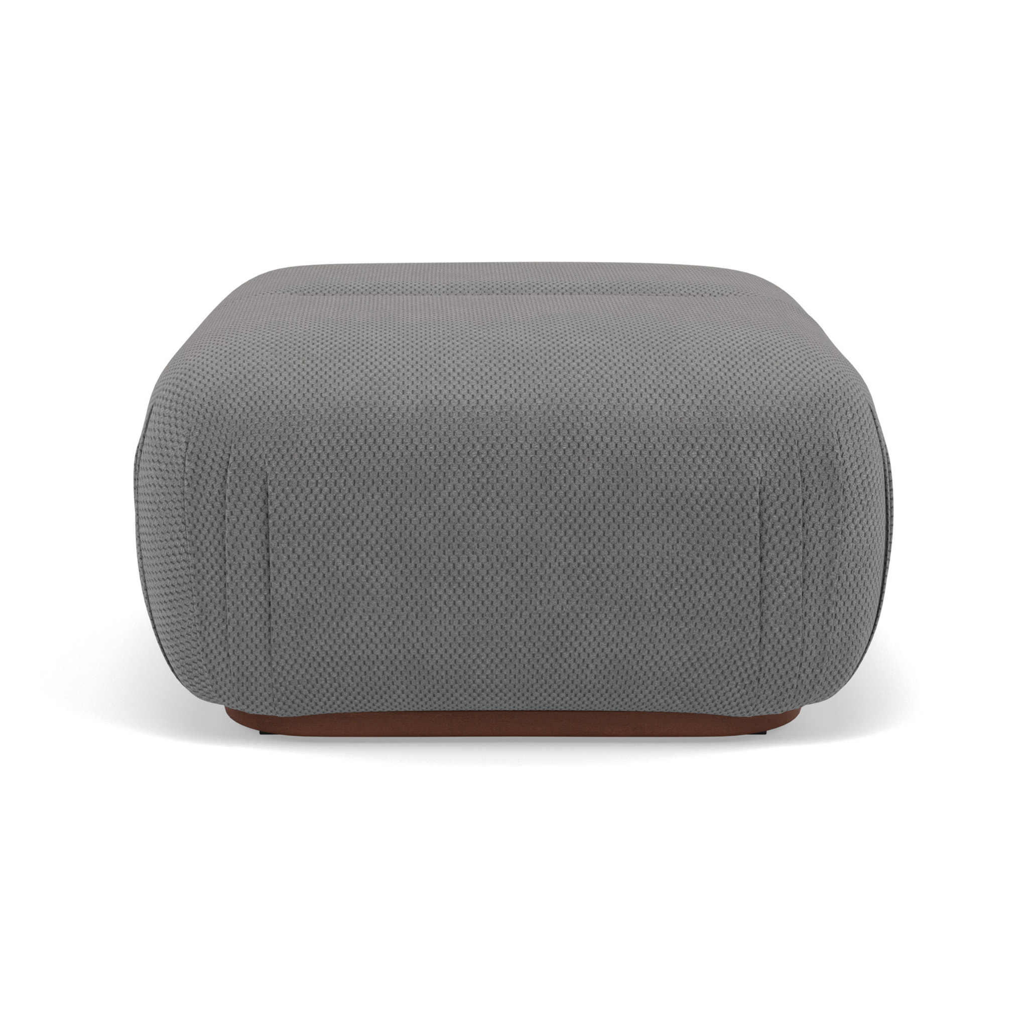 Penelope - pouf en velours texturé - Gris