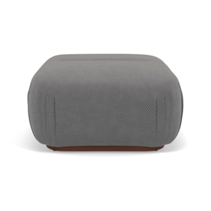 Penelope - pouf en velours texturé - Gris