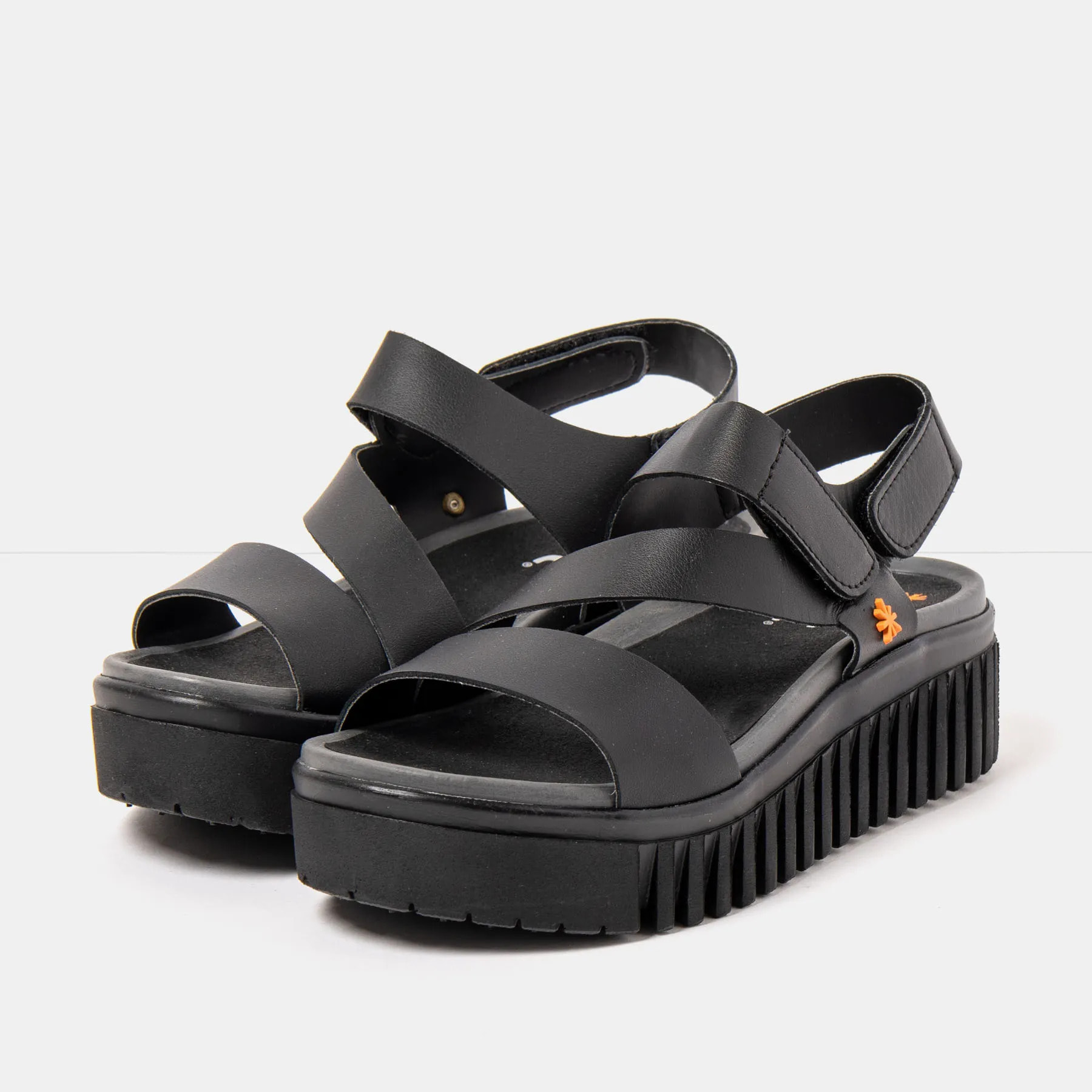 Sandalia de cuña 1573 NAPPA BLACK/BRIGHTON color Black