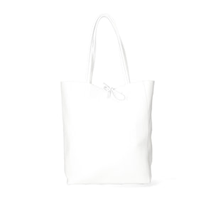 Chicca Borse - Borsa a Spalla Shopper Donna in Vera Pelle - Colore Bianco