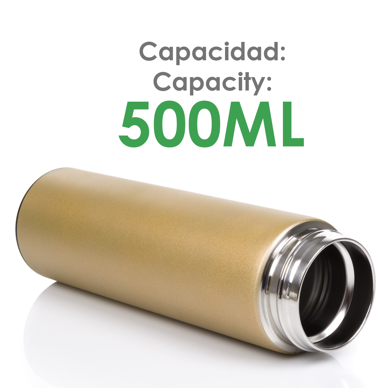 Termo sportivo da 500ml con indicatore di temperatura intelligente. Bottiglia d'acqua isolata sottovuoto, fino a 12 ore di mantenimento del calore.