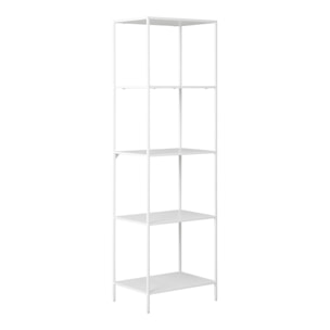 Libreria Vita a 5 ripiani, telaio bianco in acciaio 51×35×170 cm