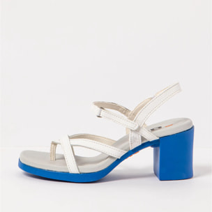 Sandalias con tacón 1844 NAPPA WHITE-BLUE/ CANNES color White-blue
