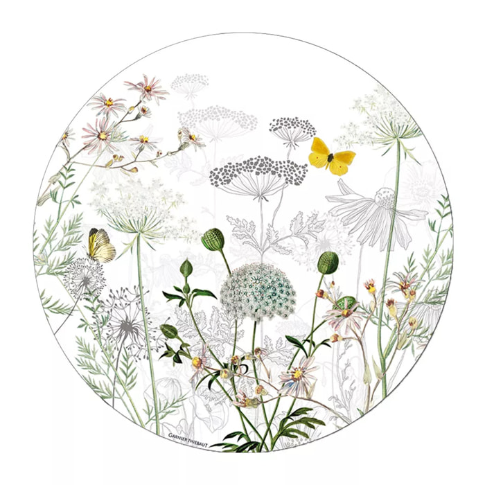 Set vinyle 860 g/m² imprimé gris jaune Escapades magiques blanc