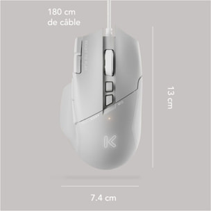 Souris Gamer Filaire SKILLKORP M15 BLANCHE Progress