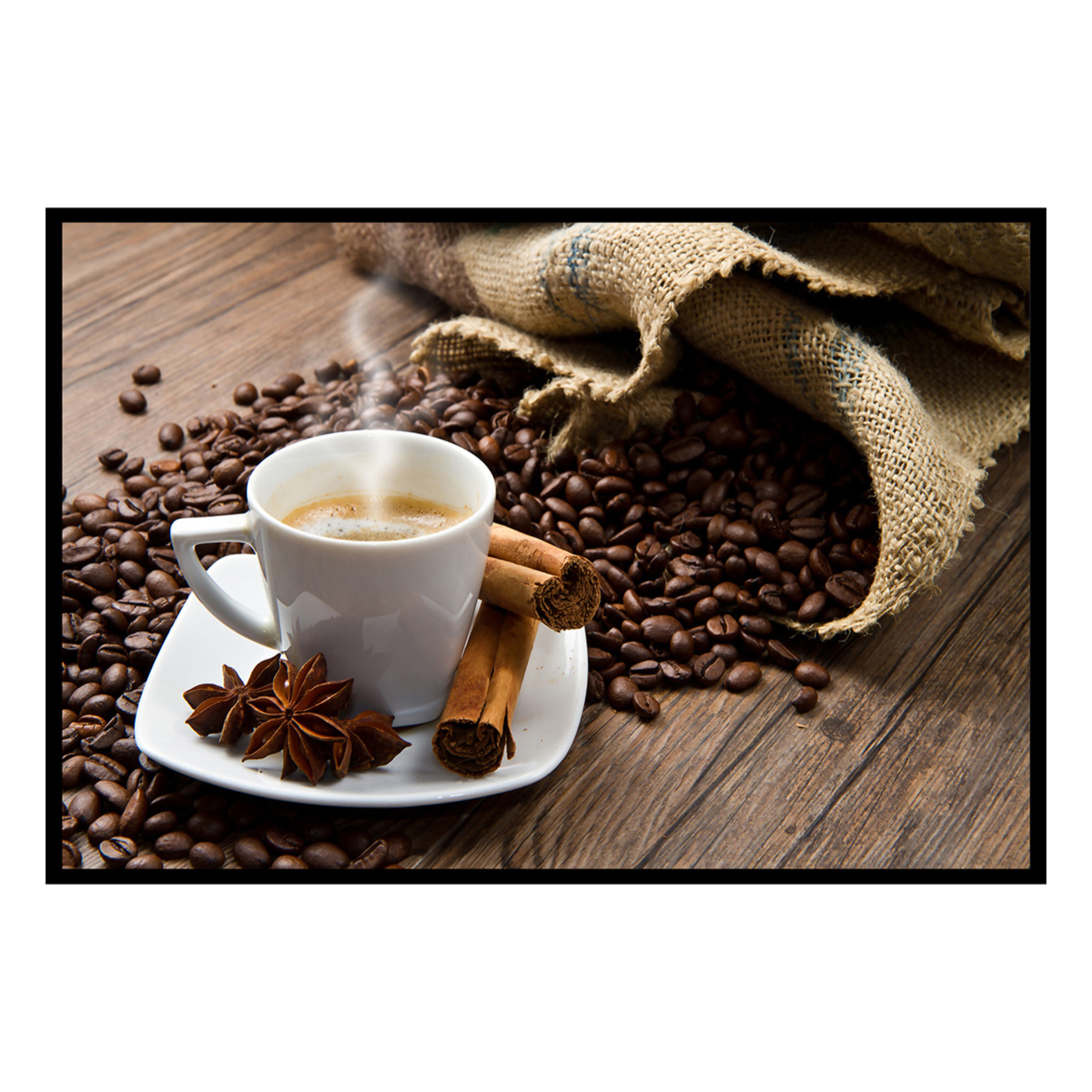 Affiche encadrée café gourmand Affiche + cadre en métal - Noir