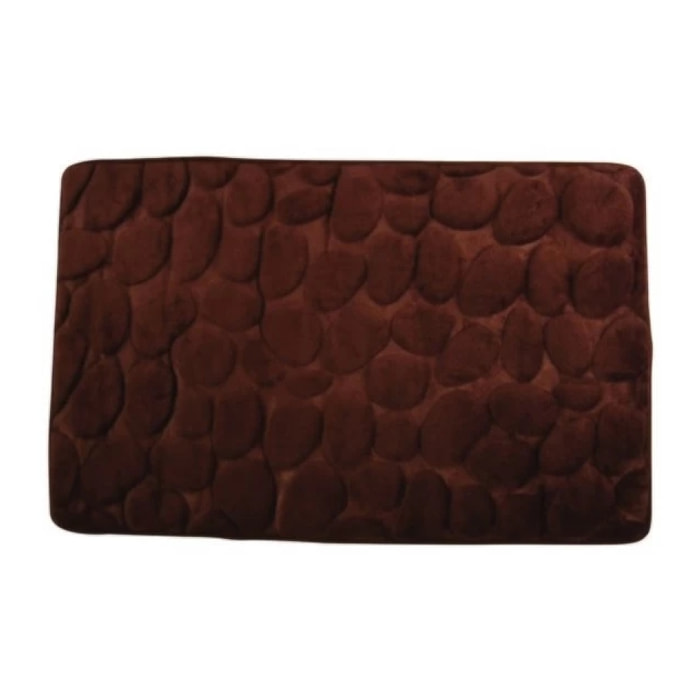 MSV Tapis de bain Microfibre PEBBLE 40x60cm Marron Chocolat