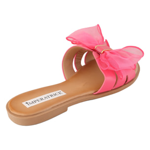 Ciabatte con fiocco in tulle