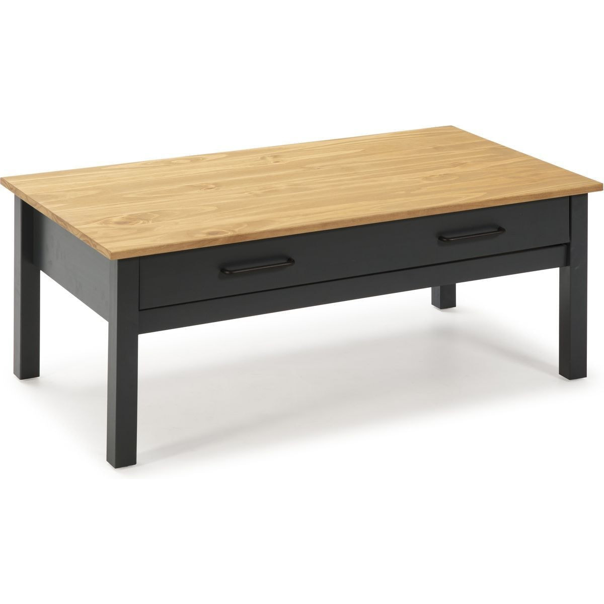 Table basse effet en pin massif - IDA