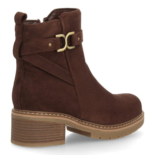 Botines para mujer con detalle metálico decorativo