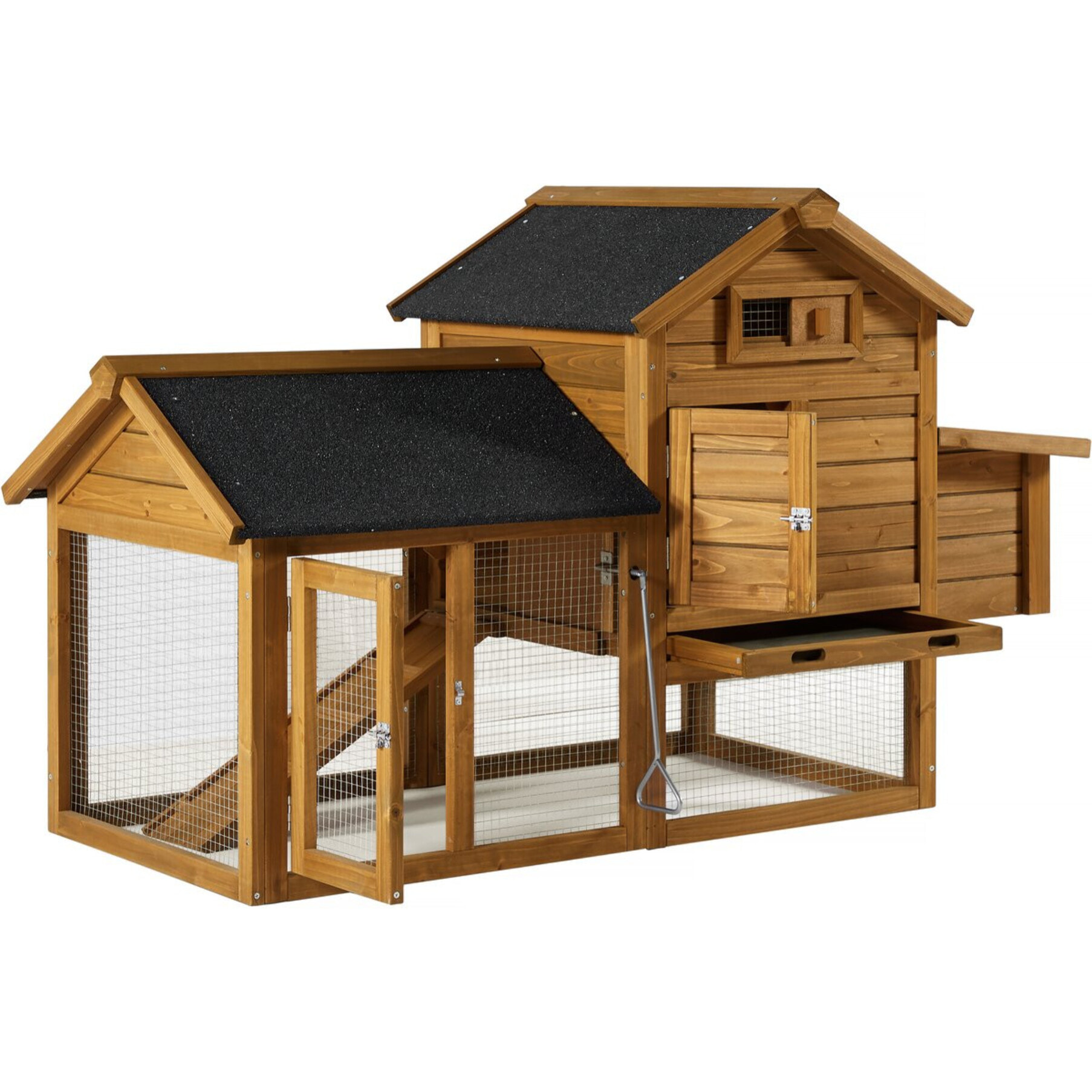 Poulailler "Poulette" avec pondoir en bois - Marron