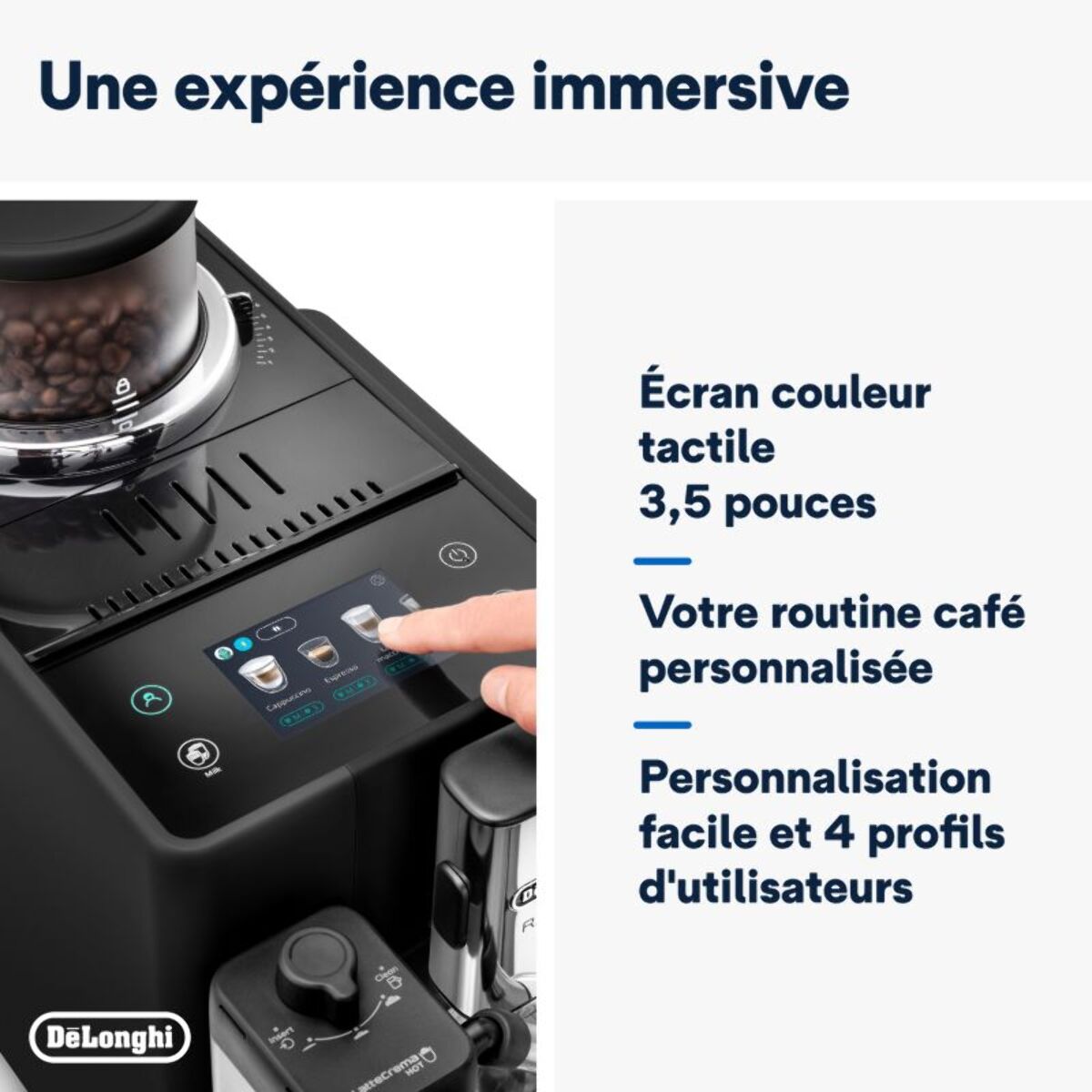 Expresso Broyeur DELONGHI FEB4455.B Rivelia Latte Noire