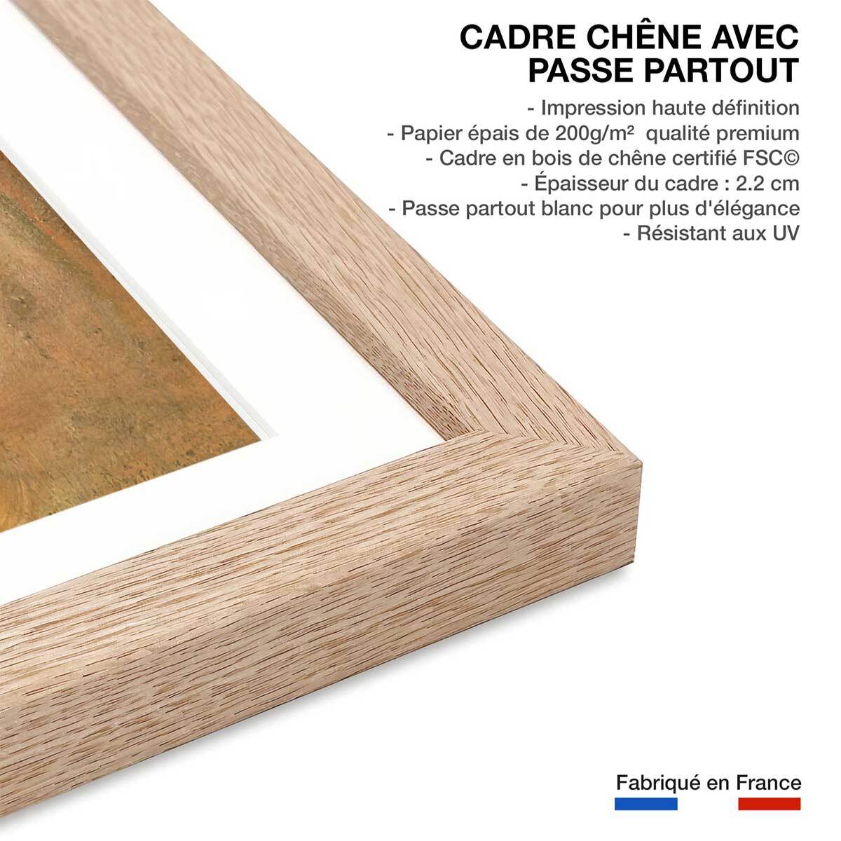 Poster Music - Gustav Klimt Affiche sous cadre bois