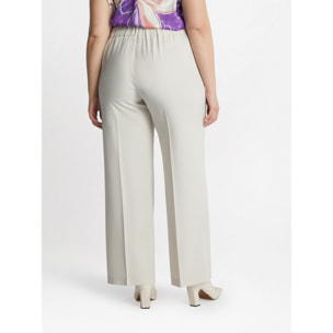 Fiorella Rubino - Pantalones rectos con fibras TENCEL™ - Beige