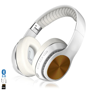 Cascos VJ320 HiFi Bluetooth 5.0, con manos libres, radio FM y lector micro SD.