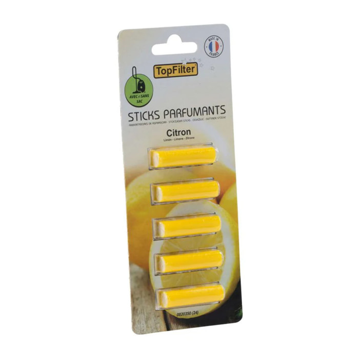 Lot de 5 parfums pour aspirateur en stick senteur citron TopFilter