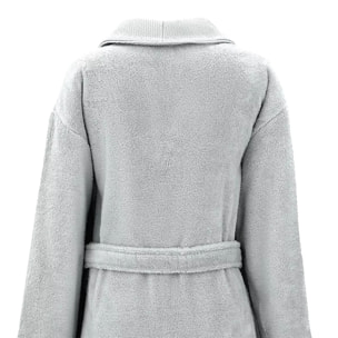 Peignoir pur coton 420 g/m² uni gris Elea nuage