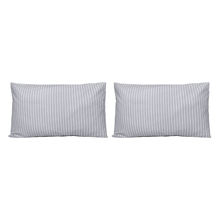2 Fundas de almohada El Caballo 50x75 cm JINETE Gris - 100% algodón -