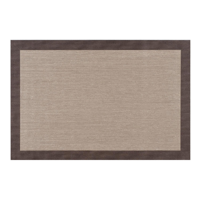 Alfombra de vinilo tejido LEBLON con cenefa Beige-choco