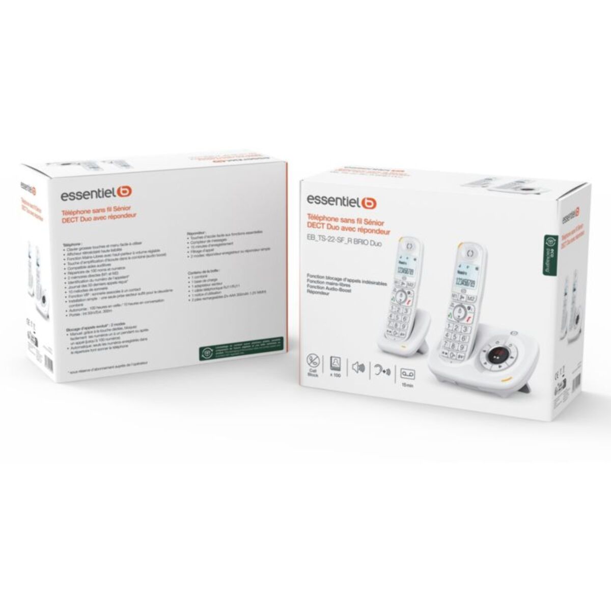 Téléphone sans fil ESSENTIELB BRIO DUO Rép