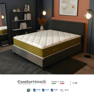 "Spark" H26 cm 120x190 guanciale Memory OMAGGIO a molle insacchettate indipendenti ,7 zone a portanza differenziata arrotolato