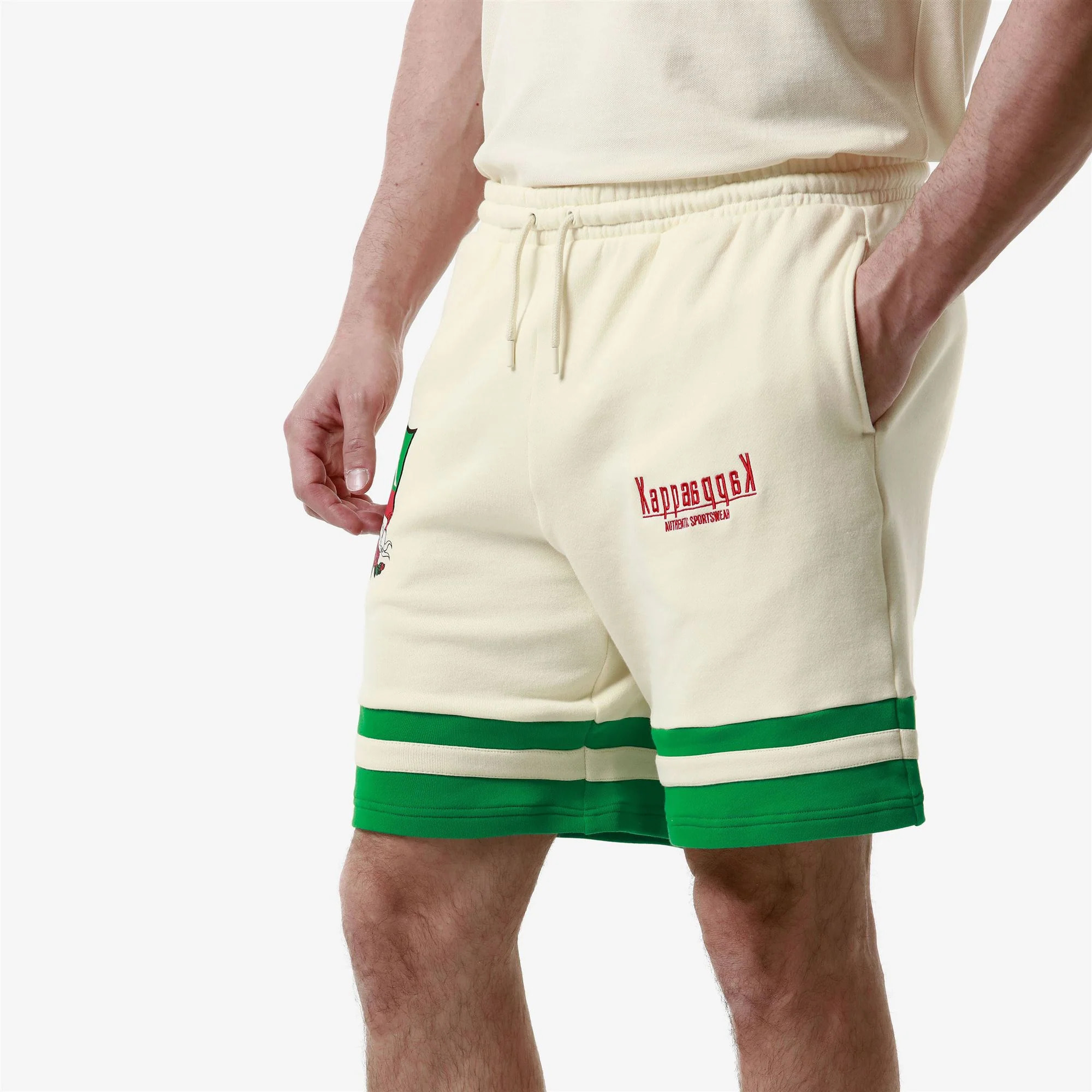 Kappa - Pantaloncini Uomo Bianco - AUTHENTIC HERITAGE LAUSHON