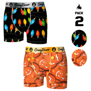 Pack 2 calzoncillos crazy boxer multicolor para niño