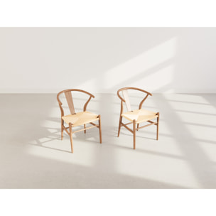 Bergen - lot de 2 chaises - bois d'hêtre - Bois