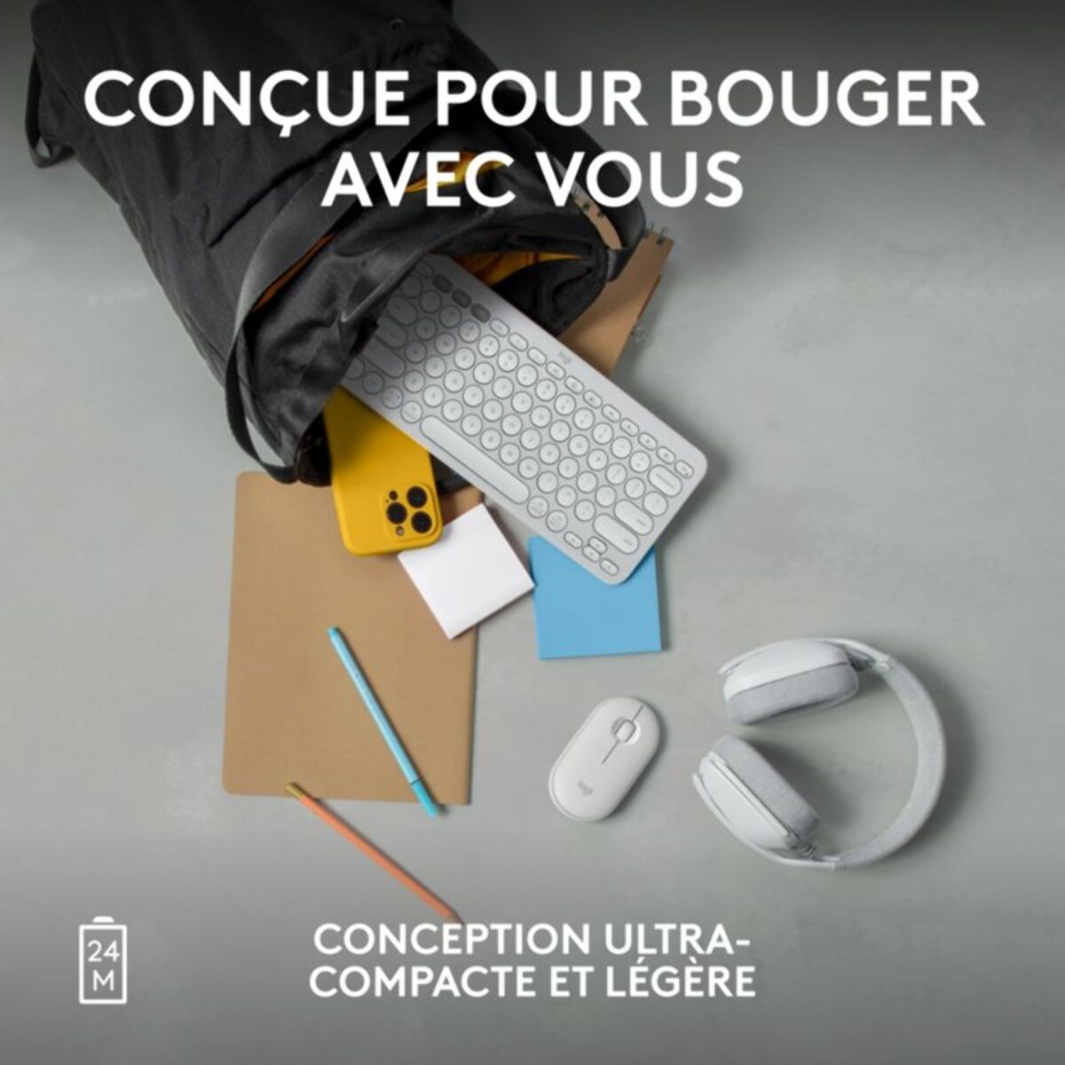 Souris sans fil LOGITECH Pebble 2 MS350s Blanc cassé