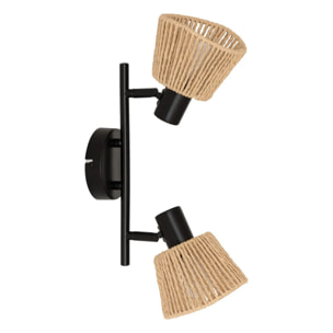 Applique murale/plafonnier Myha beige 28x15cm