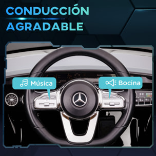 Coche Eléctrico para Niños de +3 Años Mercedes-AMG CLA 45 Carro Eléctrico Infantil con Batería 12V Mando a Distancia Faros LED Bocina Música y Ruedas Auxiliares Negro