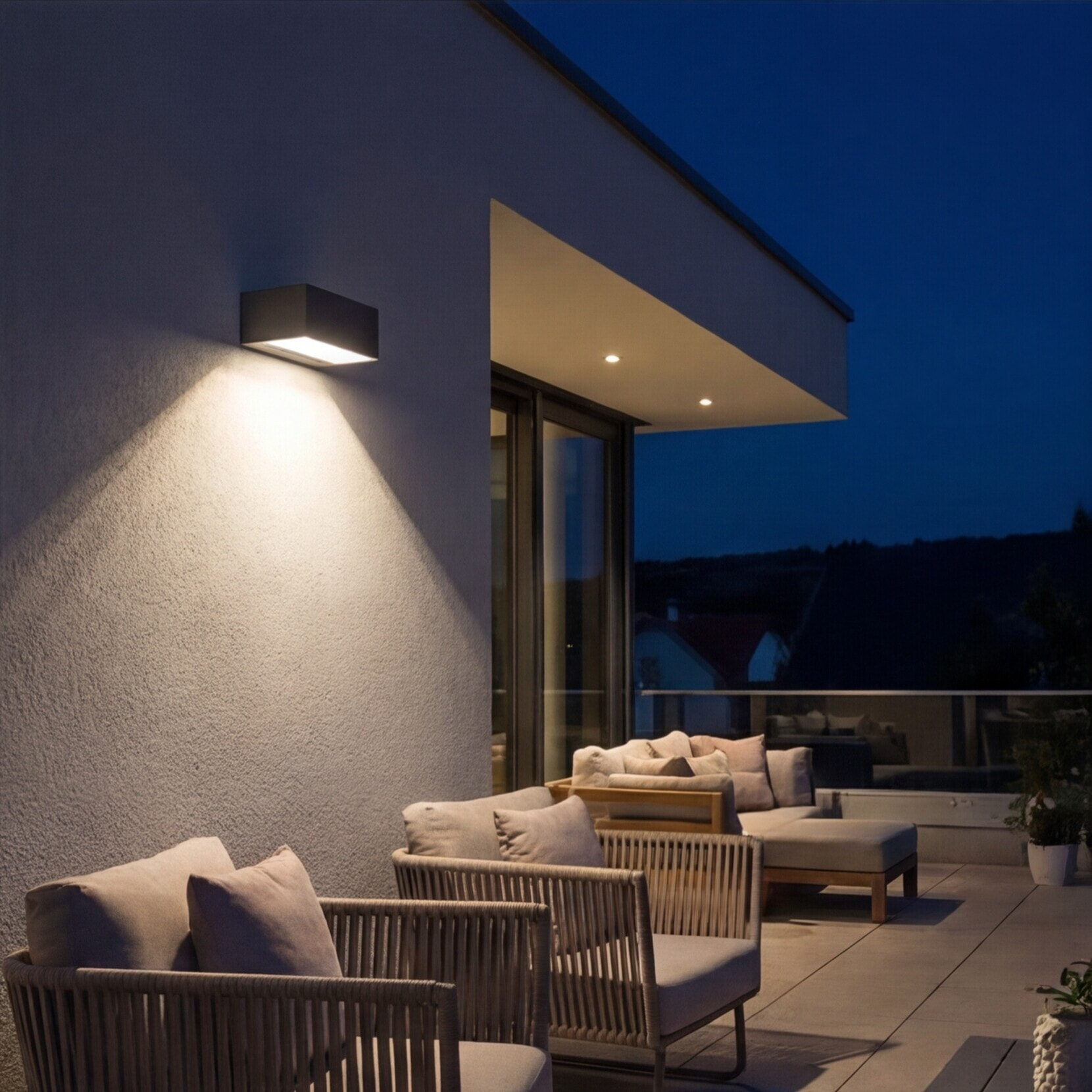 LEDS C4 Aplique Ip66 Nemesis Aluminium 70*170Mm R7S 100W Gris Urbano 1498Lm