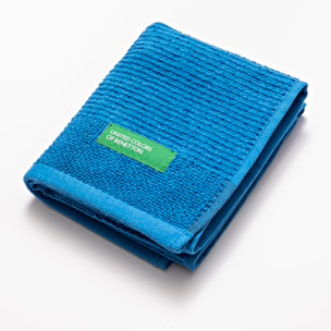 Set de 3 toallas de algodón 100% - tocador, manos, baño - 450gsm, suaves y absorbentes en color azul ''rainbow''