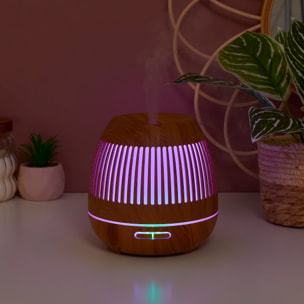 Diffuseur - HOME DECO FACTORY - Lantern - Huiles Essentielles - LED - Marron