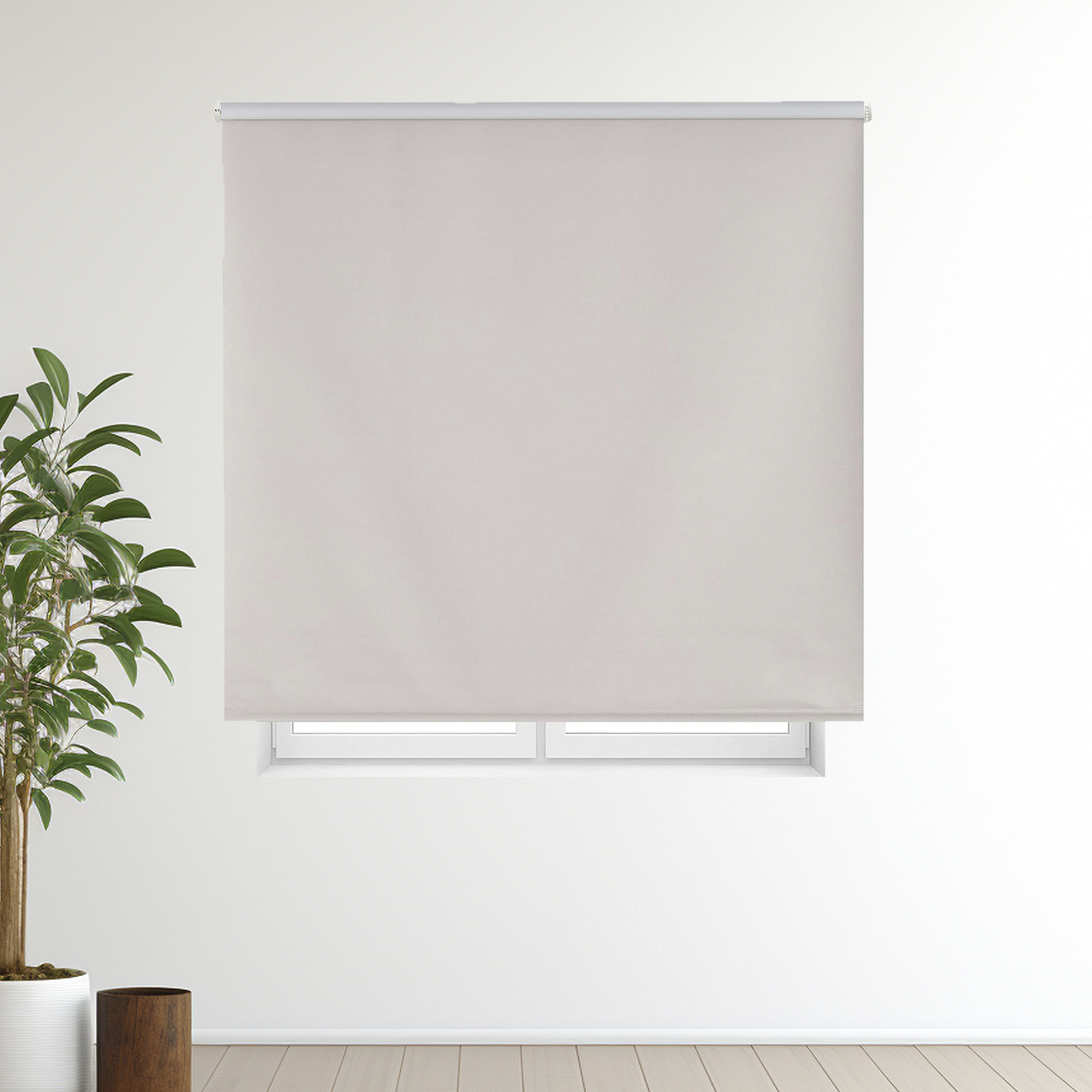 Well home estor enrollable opaco liso - gris 140 x 180cm (ancho x largo)/tamaño de la tela 137 x 175cm