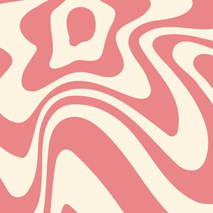 Affiche encadrée motif abstrait ondulé rose Affiche + cadre en métal - Noir