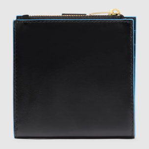 Piquadro Portacarte di credito in pelle con portamonete, schermato con protezione RFID