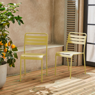 Chaise de jardin acier (lot de 2) AMÉLIA