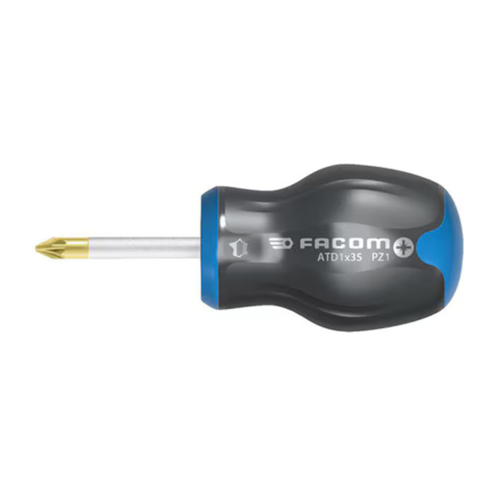 Tournevis Protwist pour vis cruciforme Pozidriv lame courte PZ 1x25 - FACOM - ATD1X25