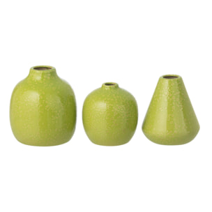 J-Line Vase -porcelaine - vert - 3 pièces