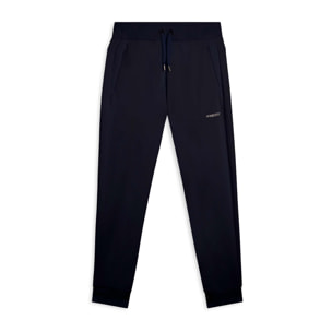 Pantaloni in felpa di cotone con fondo e vita in costina