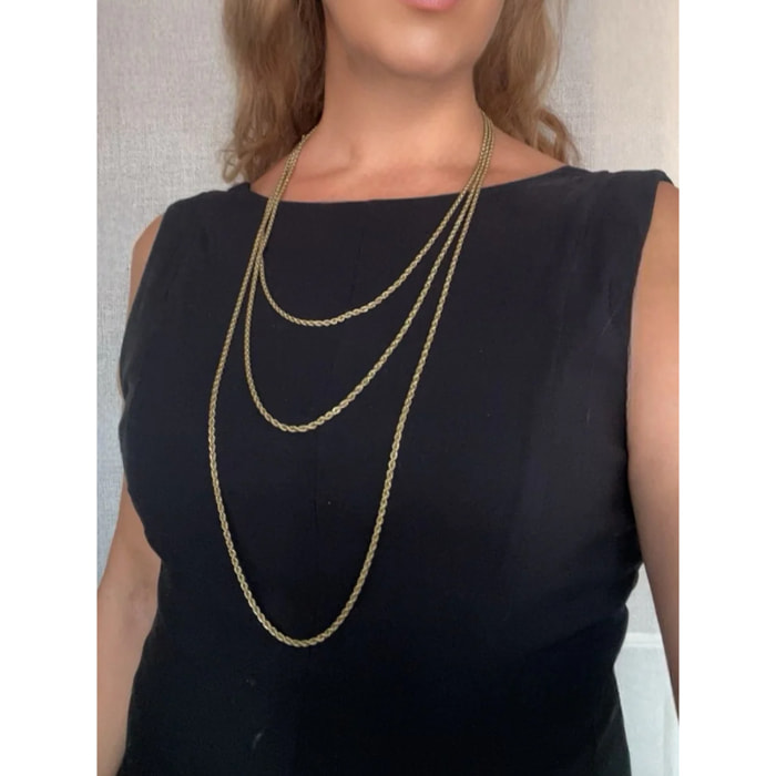 Collar largo Trnity latón dorado chapado