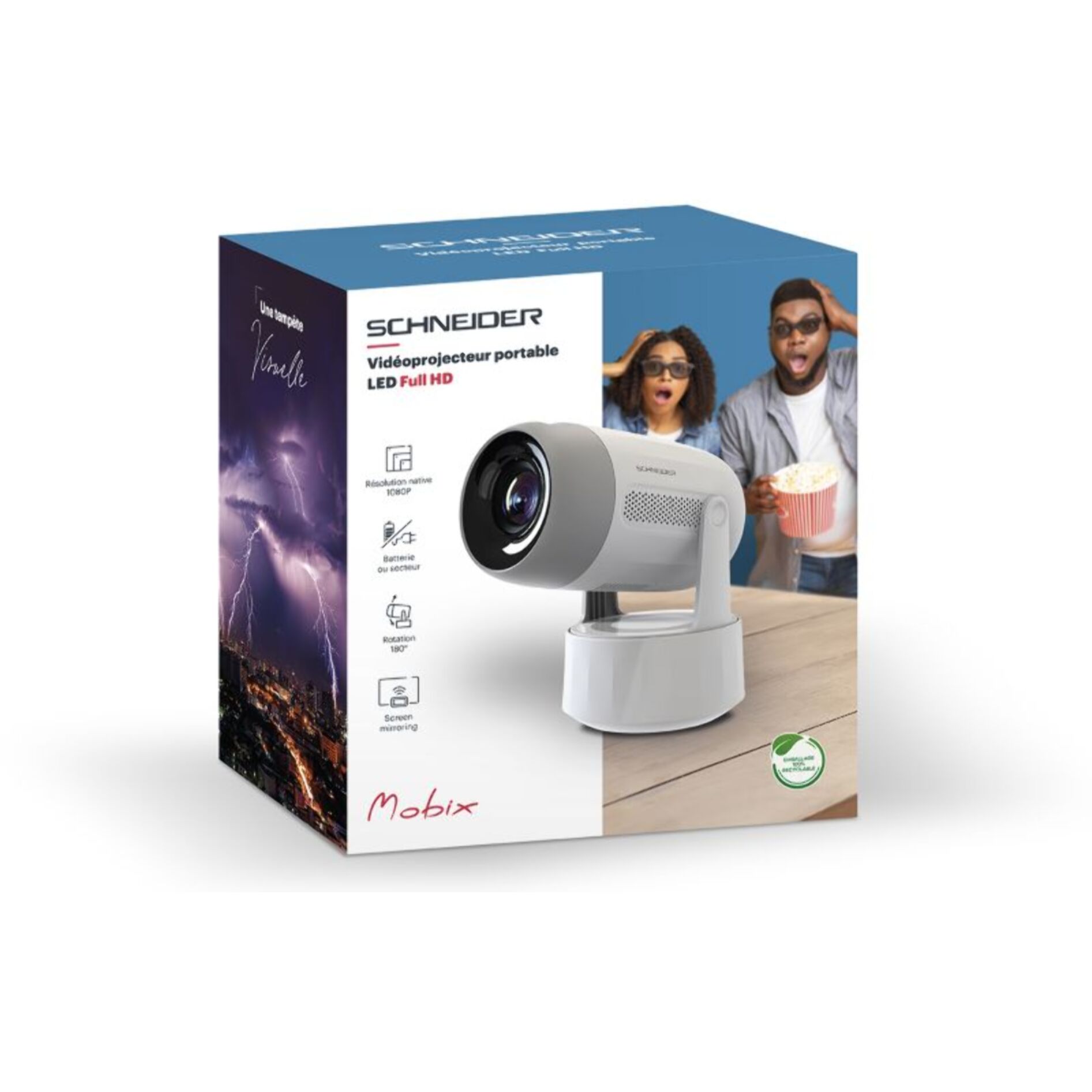 Vidéoprojecteur portable SCHNEIDER VP300 Full HD Blanc