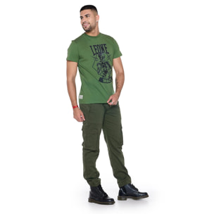 T-shirt da uomo a maniche corte con teschio e guantoni 'Metropolitan'