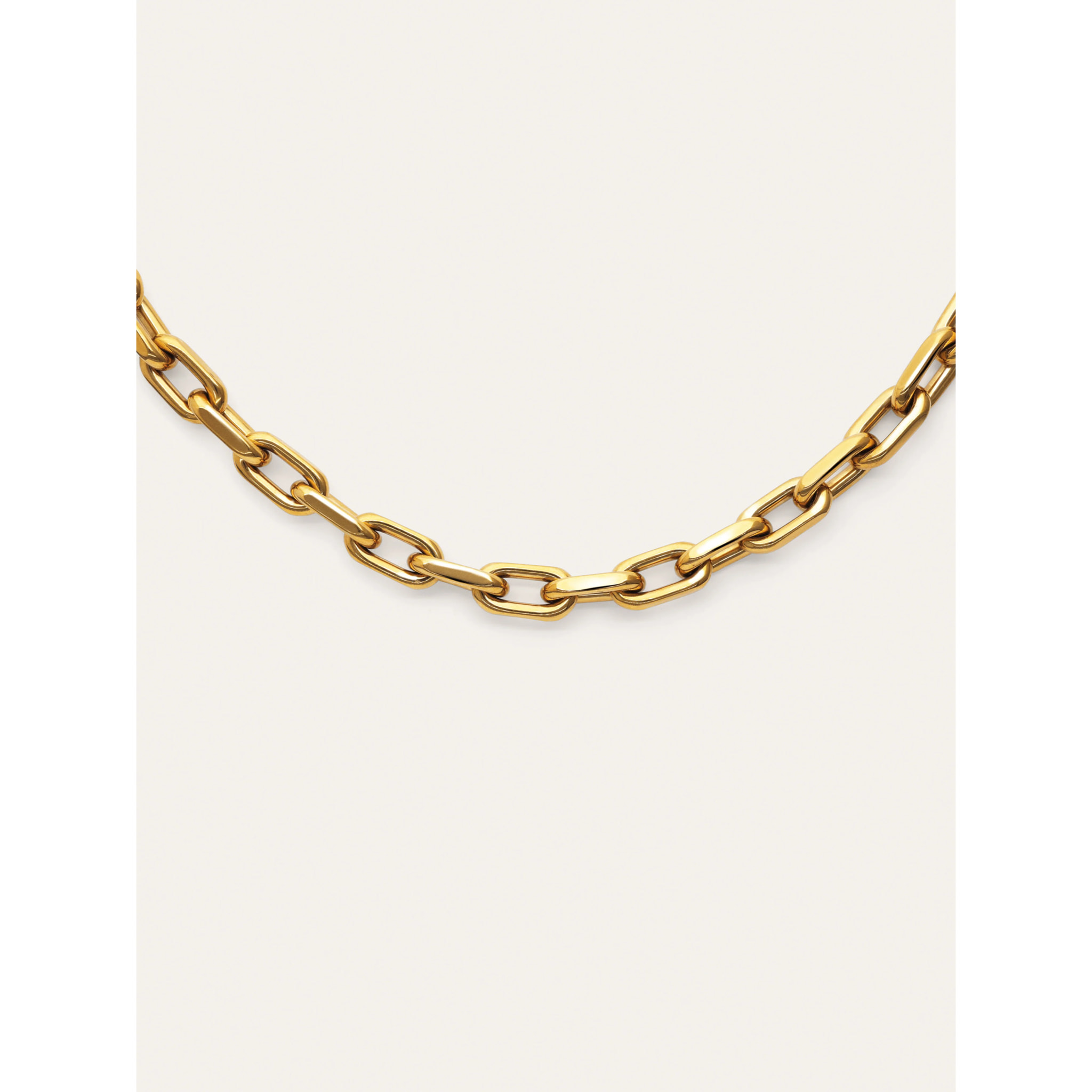 Collana Big Link Acciao Placcato Oro