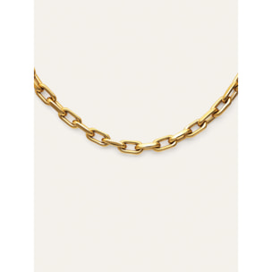 Collana Big Link Acciao Placcato Oro