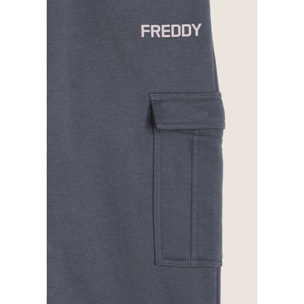 Pantaloni cargo in felpa con tasca applicata