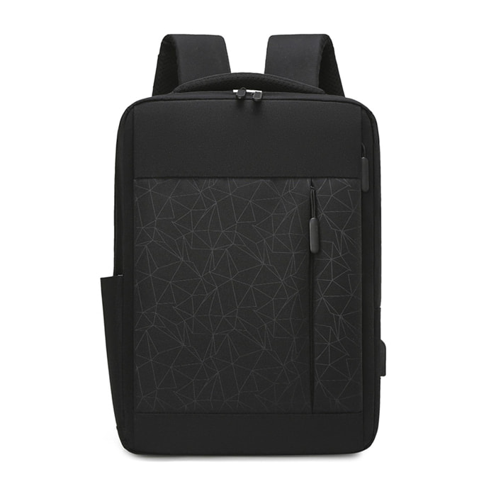 DAM Mochila para Laptop con interfaz de carga USB. 30x11x42 Cm. Color: Negro